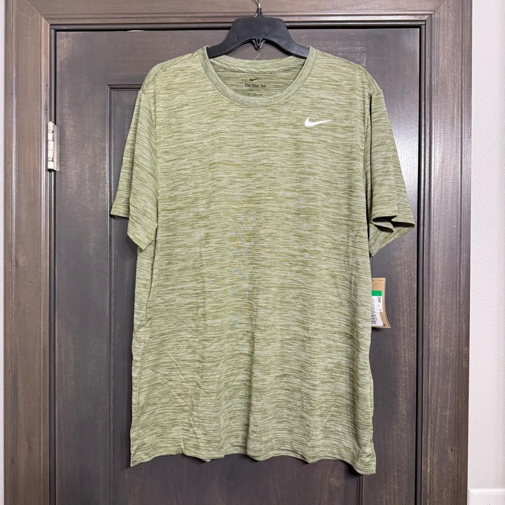 Nike Mens Dri-FIT Training Shirt Olive Green Heather FQ3808-222 Size XL NWT